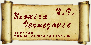 Miomira Vermezović vizit kartica